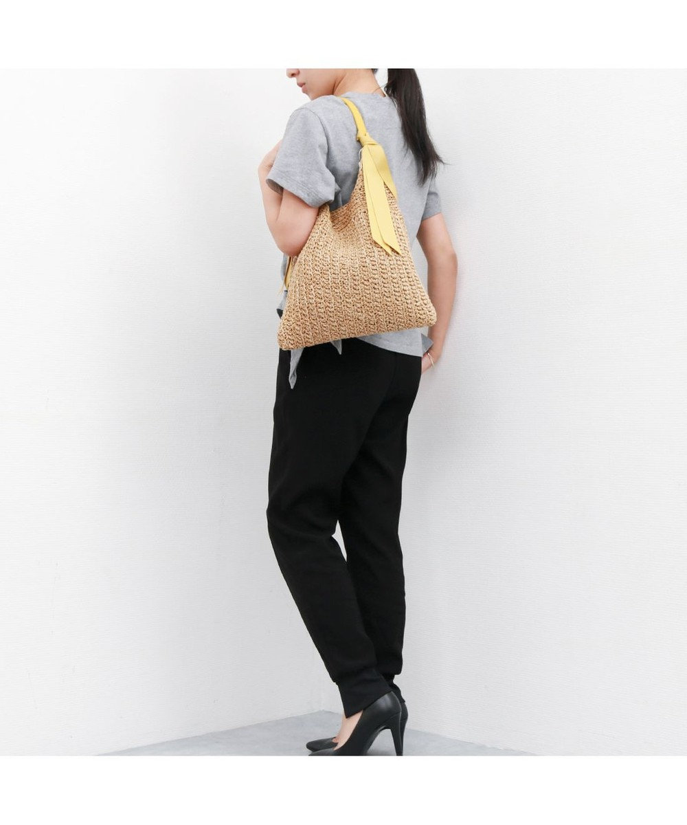 UNBILLION カシュカシュ cachecache / 下がりグログラン柄編みトートバッグ 