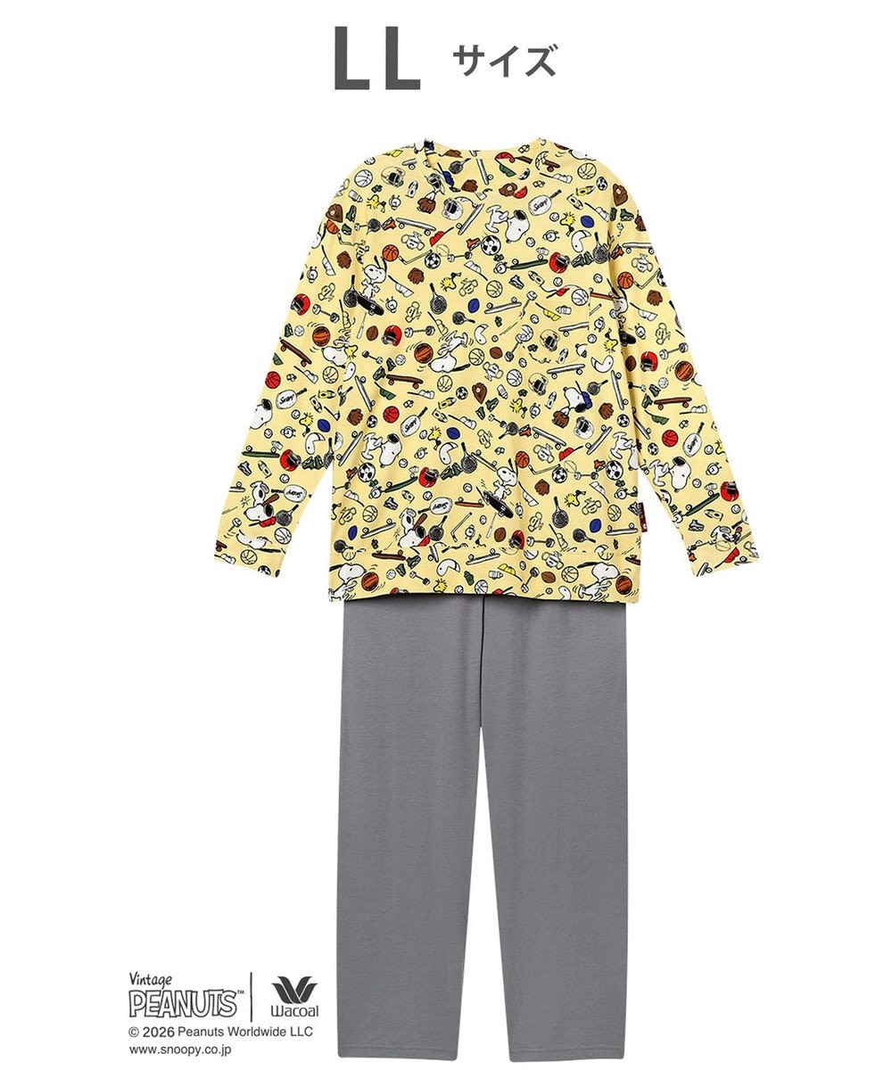 WACOAL PEANUTS パジャマ 長袖 長ズボン 綿100%(本体) スヌーピー レディース FDX561 /ワコール 