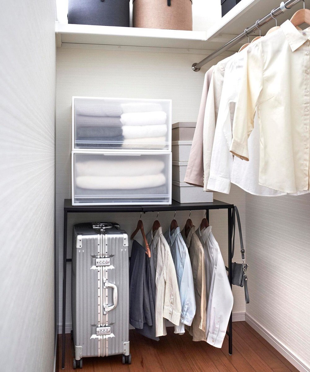 tower 伸縮キャリーケース上ラック タワー ブラック 