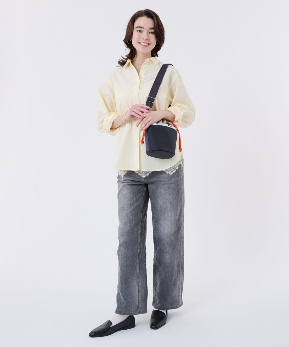 LeSportsac SM DRAWSTRING BUCKET/ディープシーベージュ/マンダリンコード 