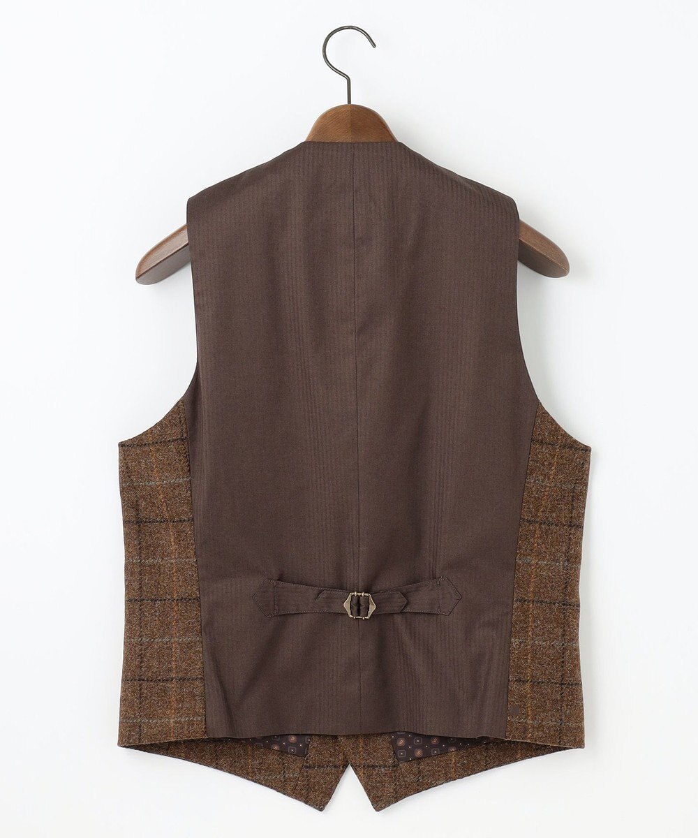 JOSEPH ABBOUD 【ツィード/UKファブリック】ツイード  ウィンドーペン ベスト 