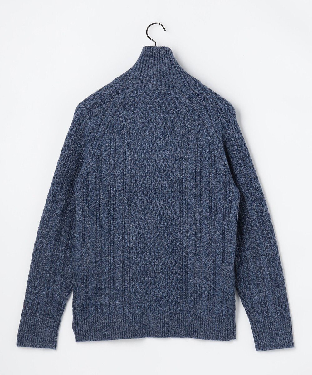 JOSEPH ABBOUD 【柔らか】ラムコットンハイネックジップ セーター 