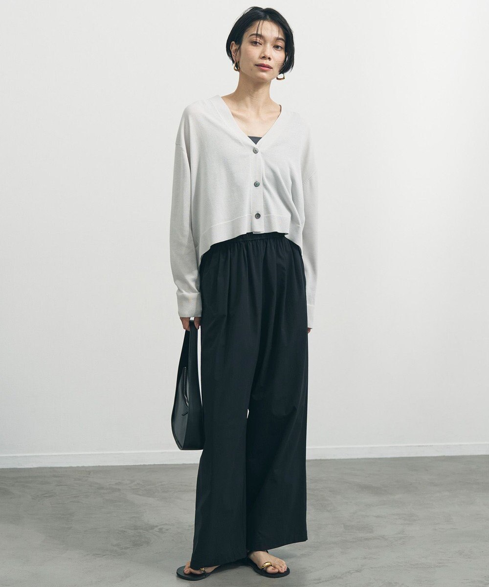 UNFILO 【セットアップ着用可/ウエストゴム】FINE MOVE ギャザーワイドパンツ 