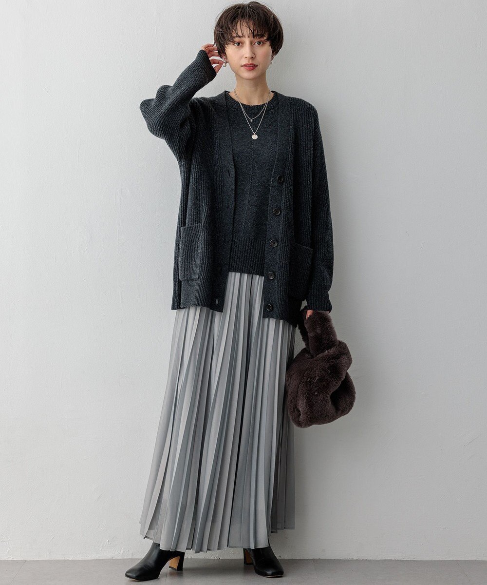 23区 【洗える】カシミヤブレンド ニット カーディガン 