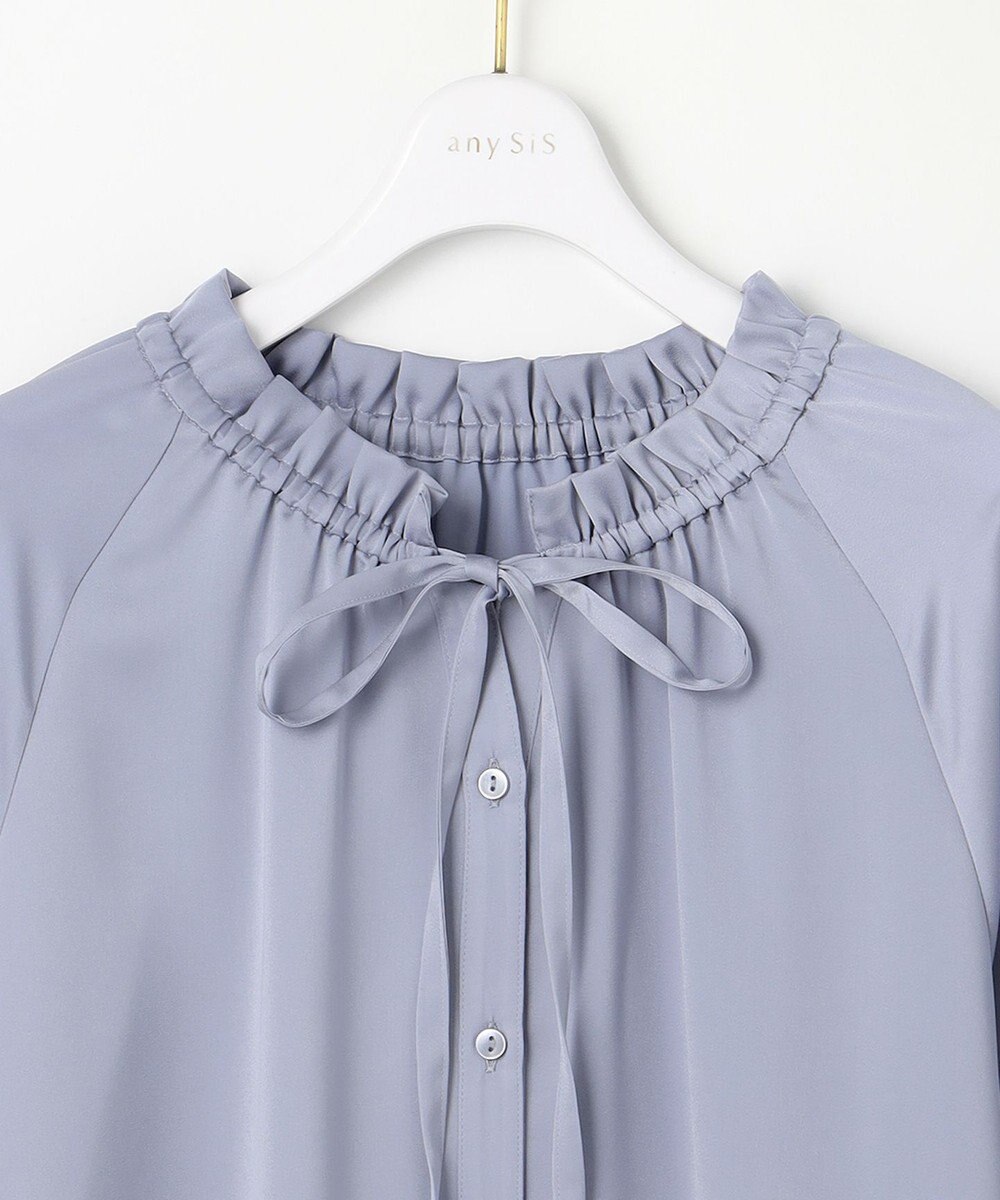 ANY SIS 【前後着用可能】ギャザーネック ブラウス 