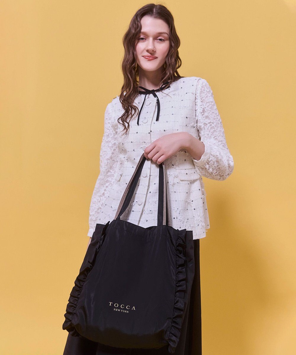 TOCCA 【大人百花掲載】【A4サイズ対応・折りたたみ可】TRIM WAVES SUBBAG サブバッグ 