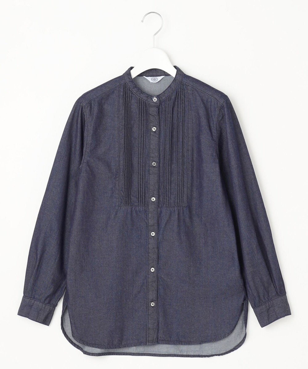 J.PRESS LADIES 【洗える・セットアップ対応】5ozバージラコンパクト ピンタック ブラウス 