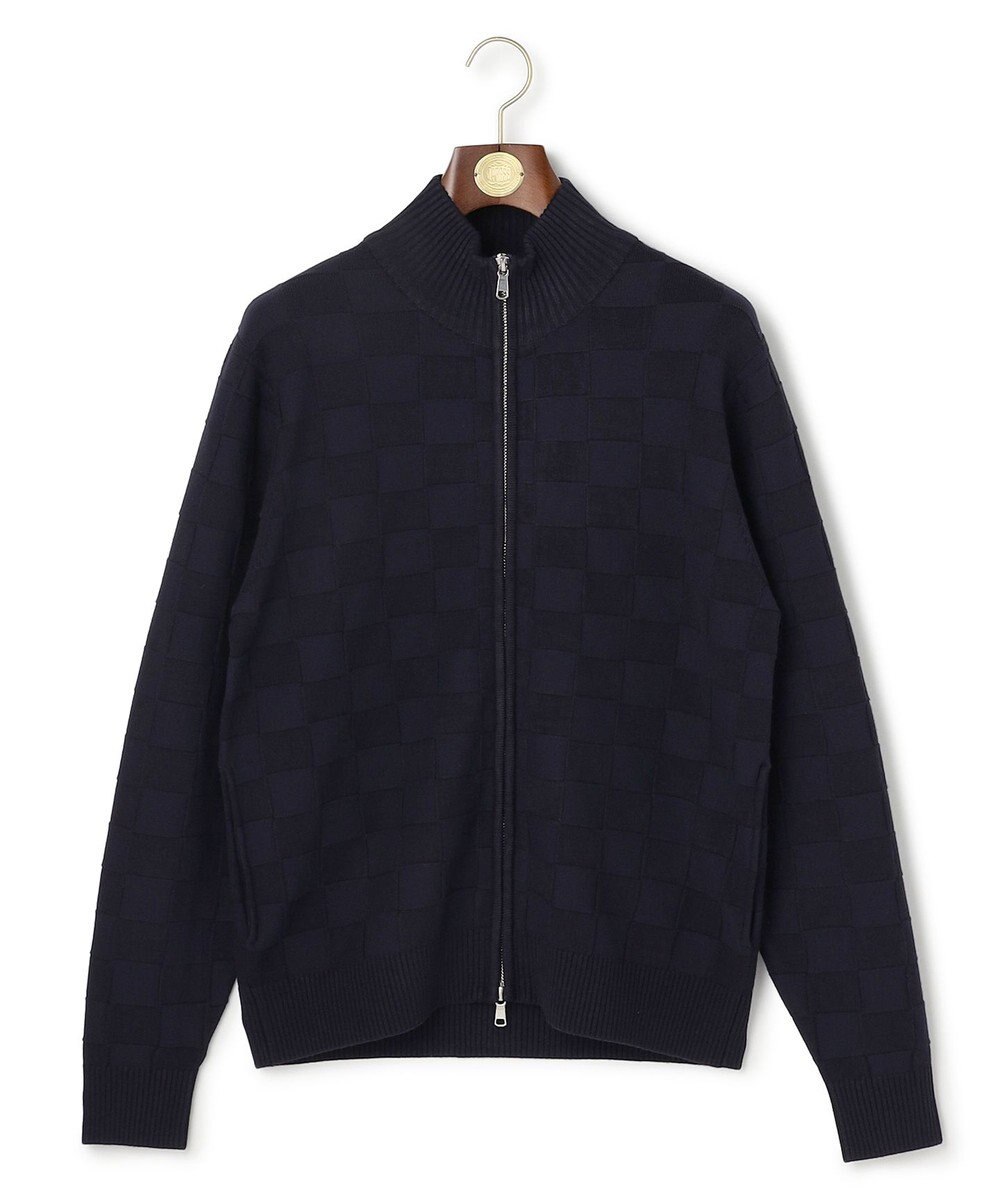 J.PRESS MEN 温かさと軽さの快適素材【ストレッチ / イージーケア】【FLEX YARN】リンクスフルジップ  ニットカーディガン 