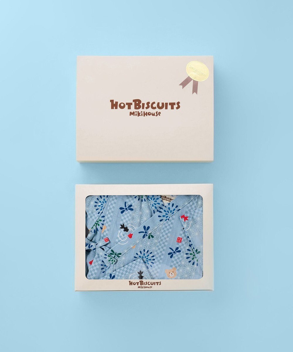MIKI HOUSE HOT BISCUITS 総柄 ベビー甚平オール ギフトセット【BOX付き】 