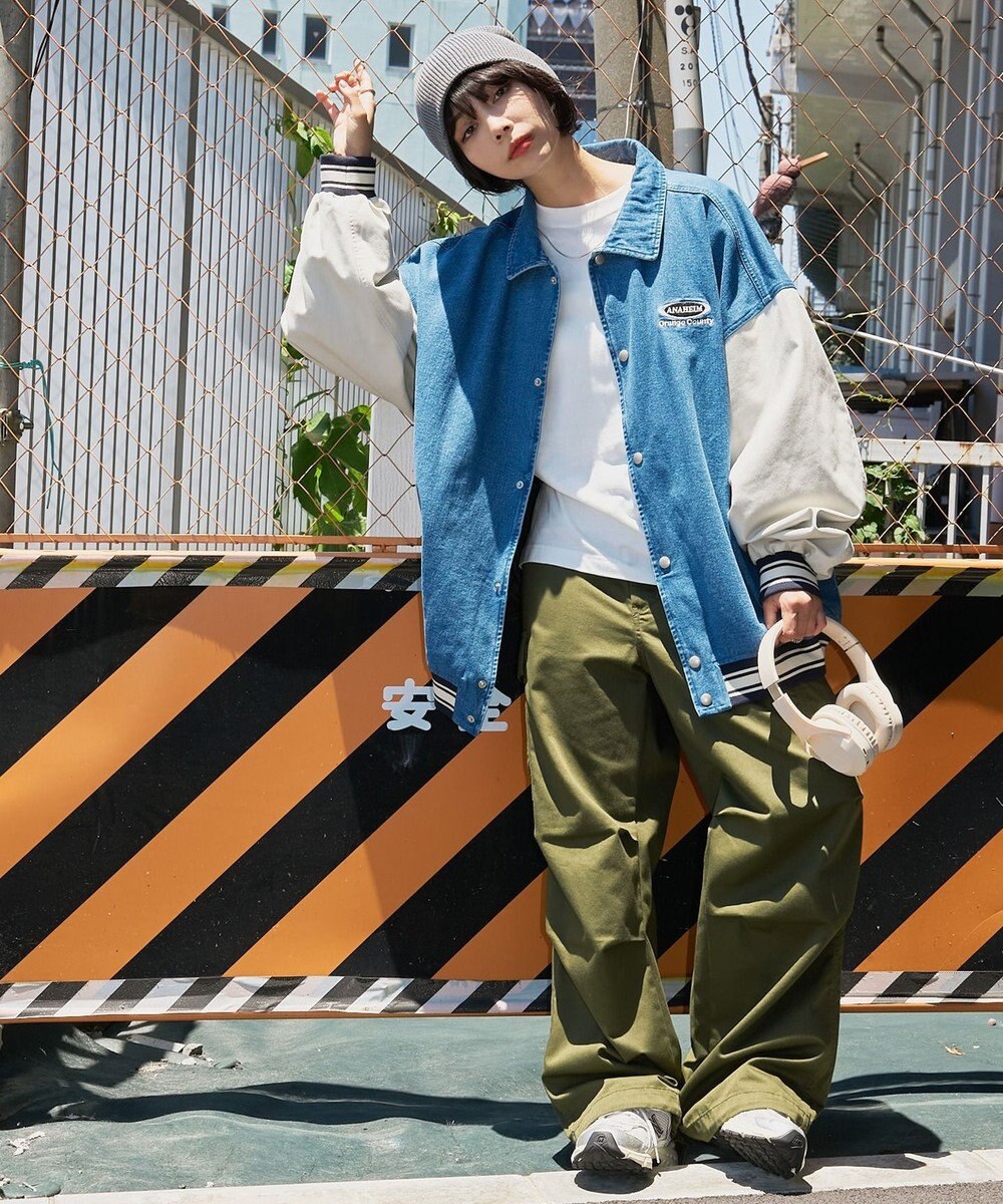 WEGO 【ユニセックス着用ITEM】デニムスタジャン 