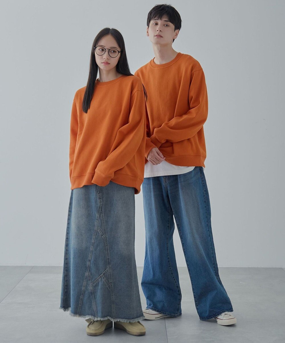 WEGO 【ユニセックス着用ITEM/裏起毛】リラックスフィットスウェットプルオーバー 