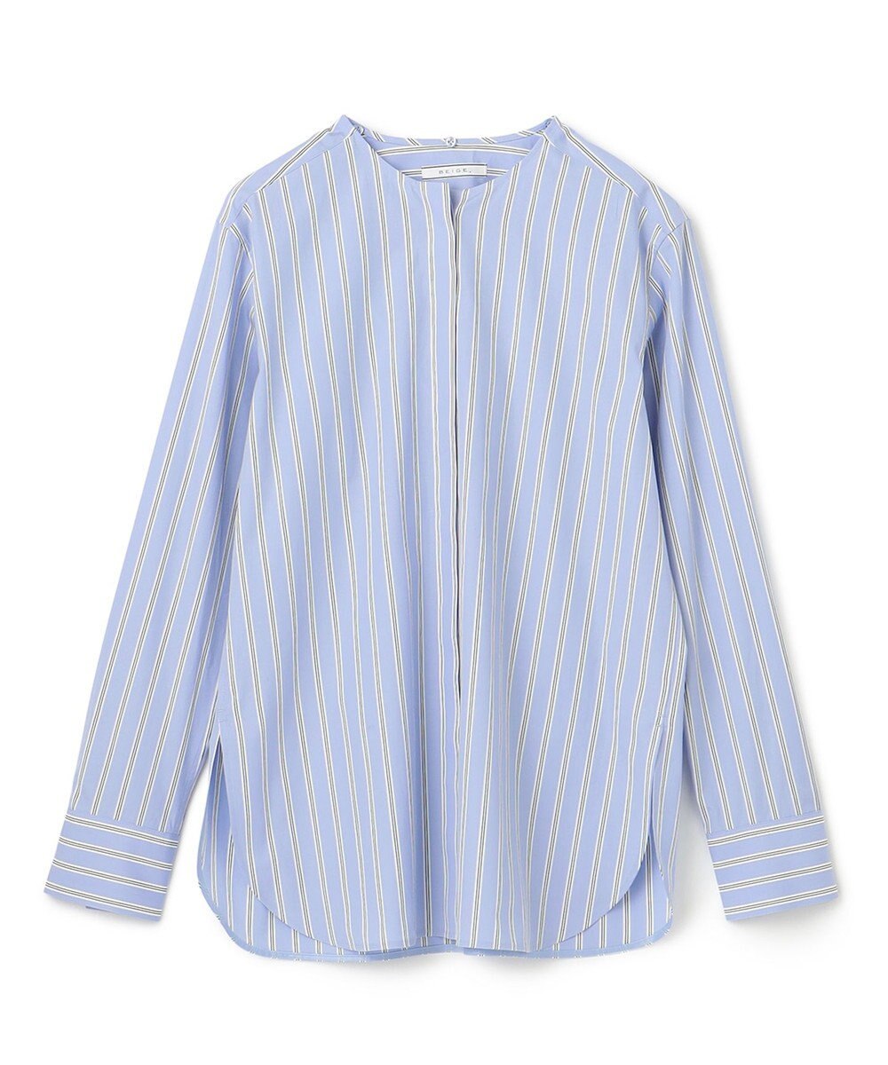 BEIGE， 【洗える】CROIX / コットンボウタイブラウス 