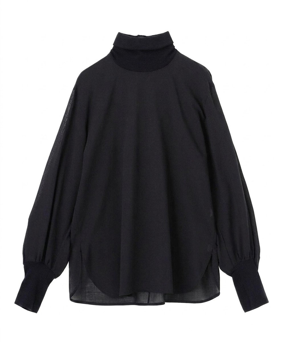 BEIGE， MOYE / ニットドッキング ロングスリーブブラウス 