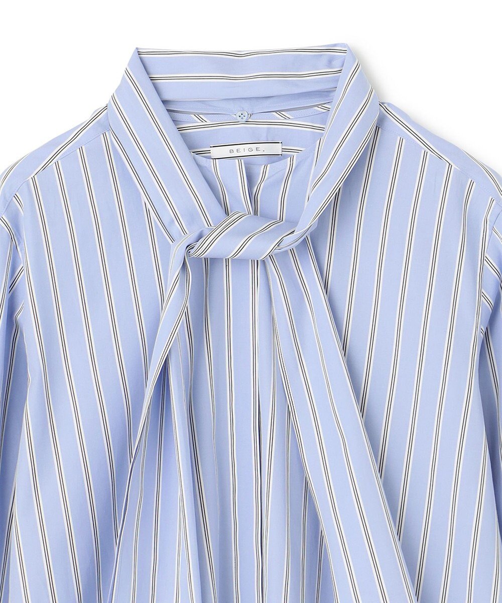 BEIGE， 【洗える】CROIX / コットンボウタイブラウス 