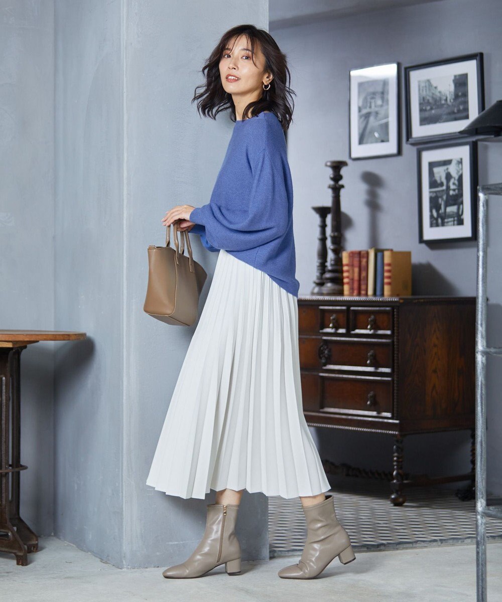 ANY 【洗える】カシミヤブレンドガーターニット 