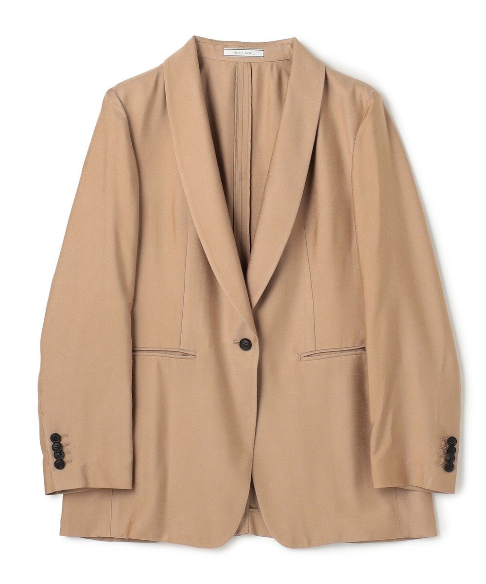 BEIGE， 【Oggi 11月号掲載】COBURN / シルク混ショールカラージャケット 