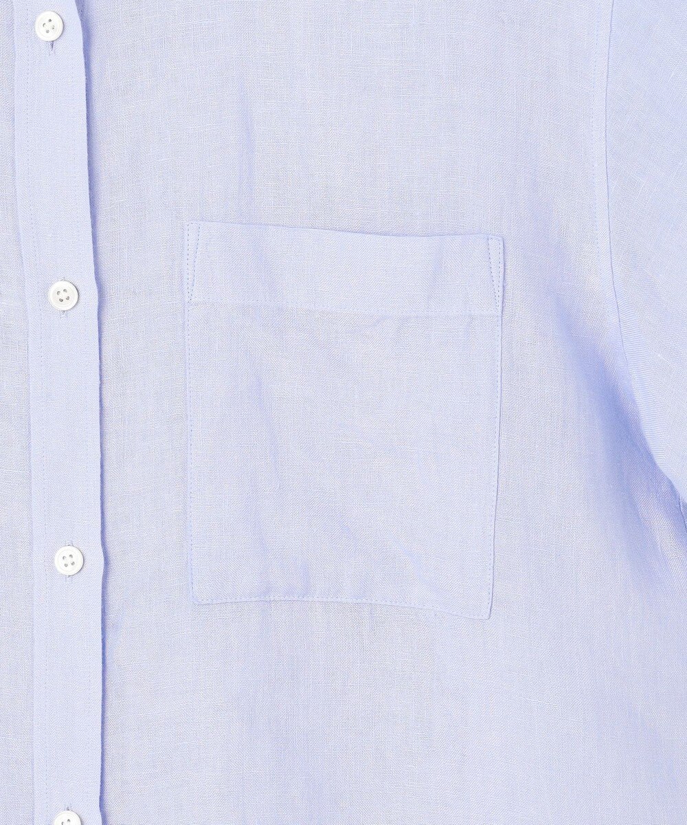 23区 【洗える】LIBECOリネン クロップド シャツ 