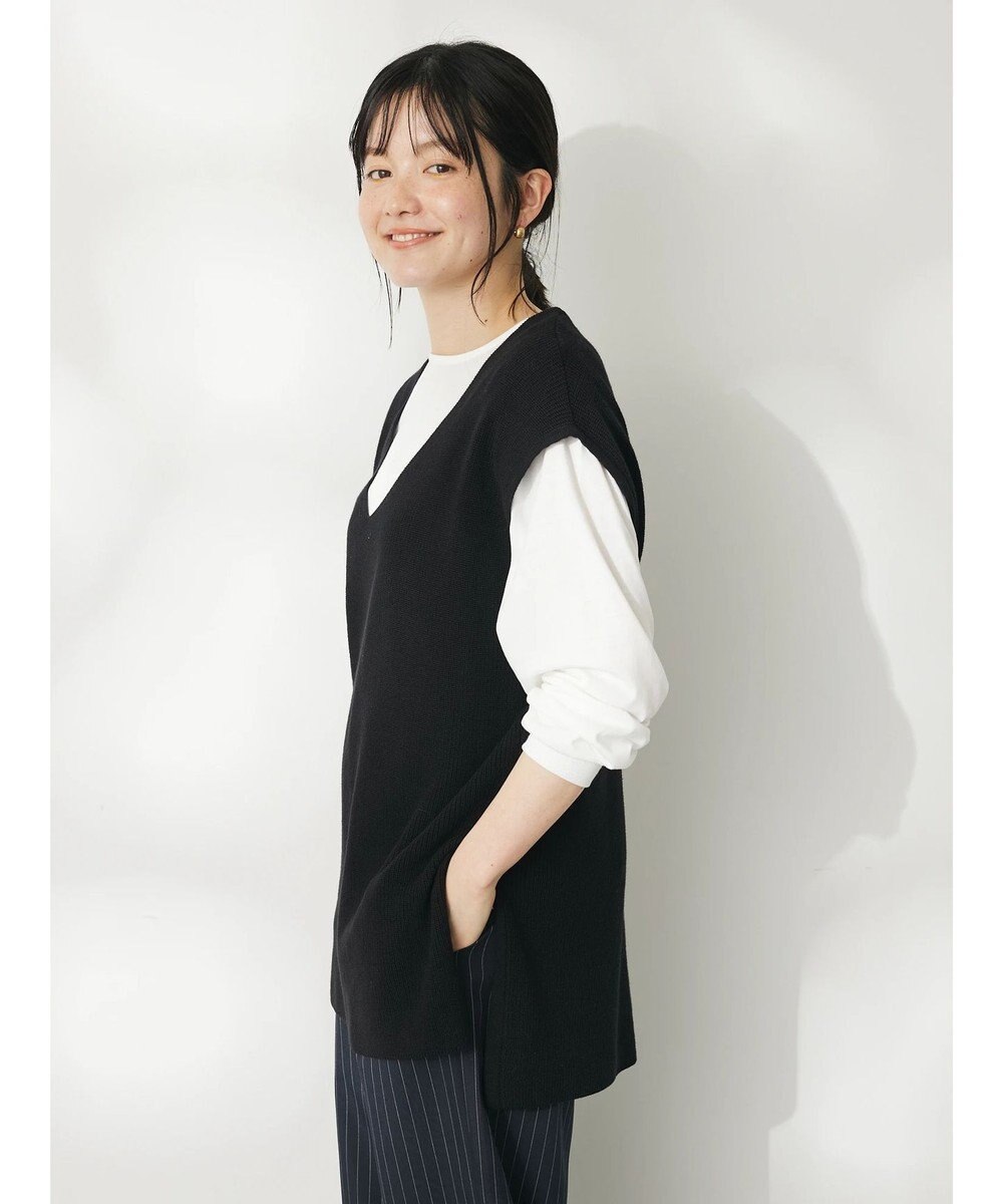 CRAFT STANDARD BOUTIQUE 【２点セット】片畦ニットベスト＋ロンＴＥＥ 