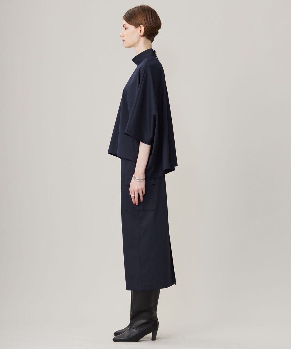 ICB L 【洗える】ウォームサテン カーゴスカート 