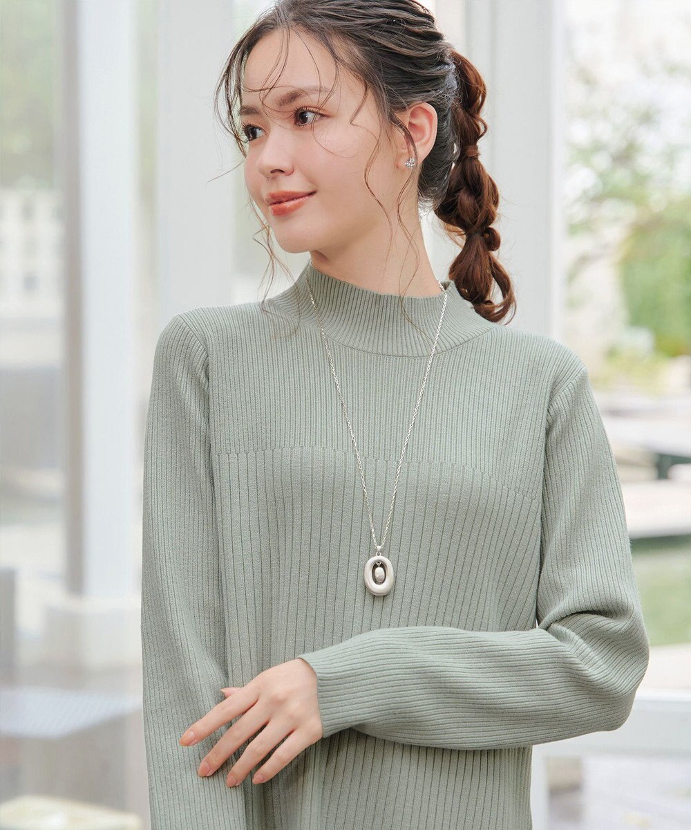 Tiaclasse 【安田美沙子さん着用・新色・XSサイズ追加】リブ切替ニットワンピース 