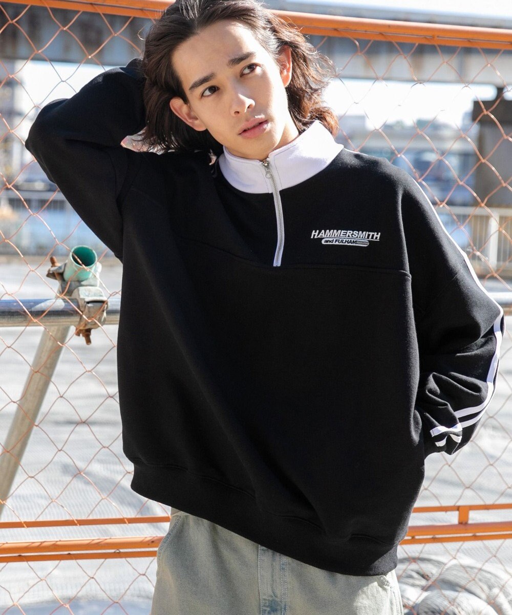 WEGO ヘビーウエイトラインスリーブプルオーバー 