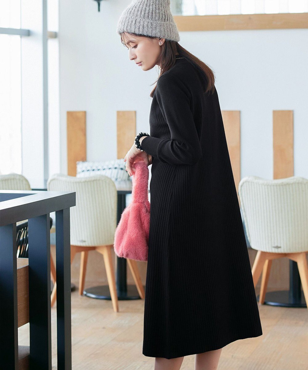 Tiaclasse 【安田美沙子さん着用・新色・XSサイズ追加】リブ切替ニットワンピース 