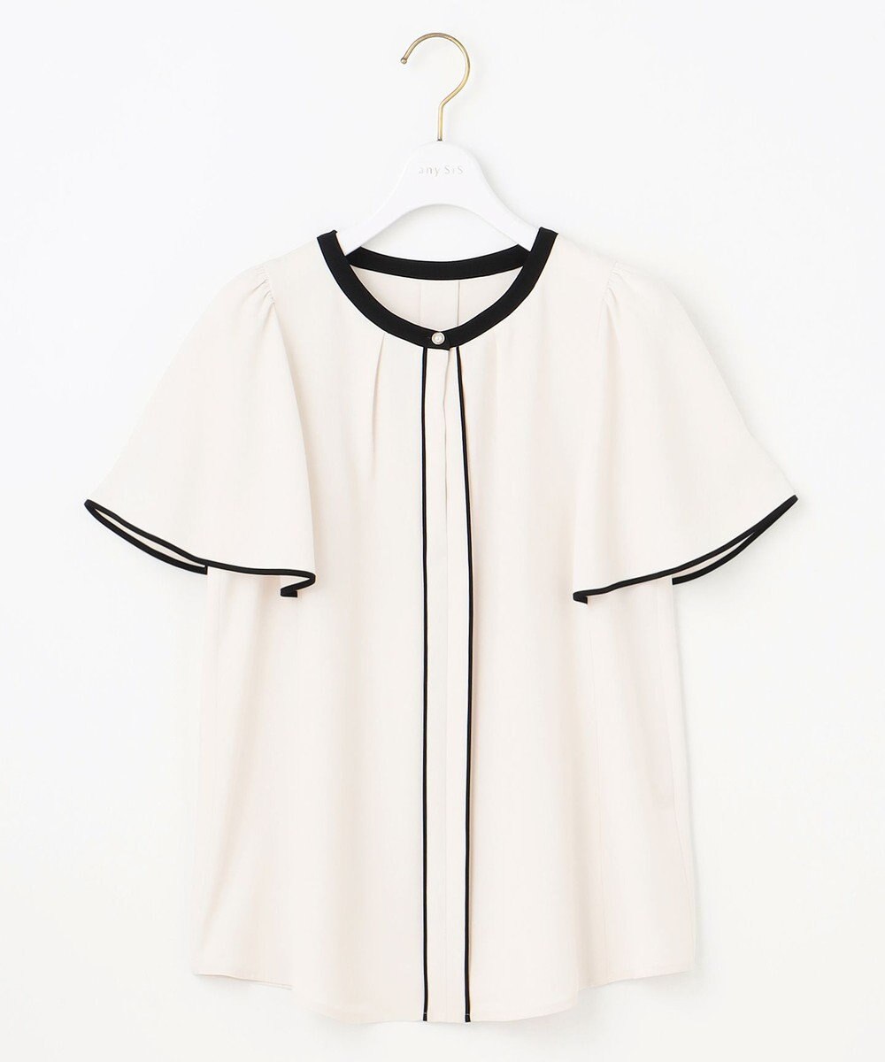 ANY SIS S 【洗える】バイカラーフレア ブラウス 