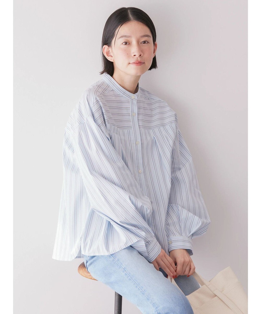 AMERICAN HOLIC イージーケア切替タックワイドシャツ 