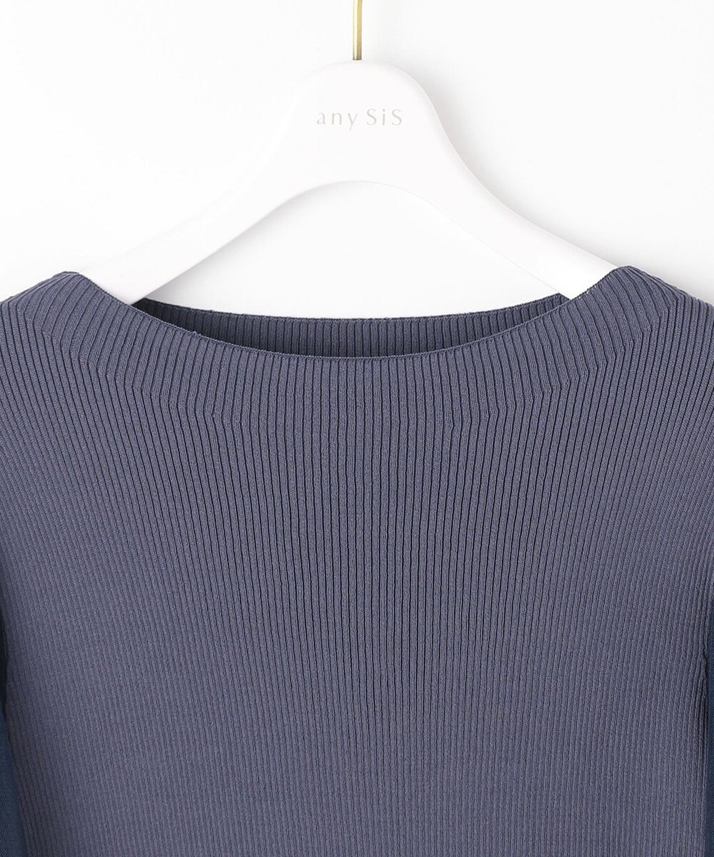 ANY SIS 【洗える】チュールスリーブ ニット 