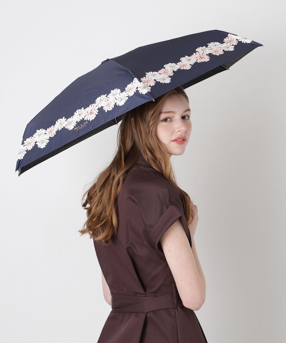 MOONBAT 【WEB限定/一級遮光99.99%】晴雨兼用折りたたみ日傘 ポール&ジョー(PAUL & JOE ACCESSOIRES)クリザンテーム/バイカラー 雨の日OK 遮熱 簡単開閉 UV 晴雨兼用 