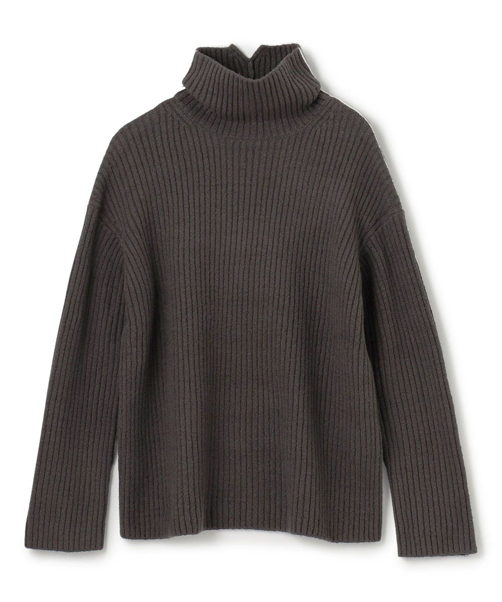 BEIGE， 【洗える】BERTAINA /  配色リンキングタートルネックニット 