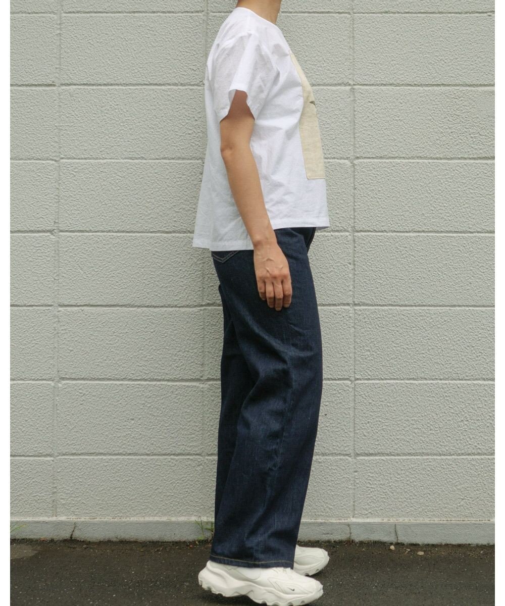 muuc ジャスミン刺繍半袖プルオーバー〈日本製・上質な天然素材・遠州織物〉〈繊細なオリジナル花刺繍〉〈ゆったりフリーサイズ〉〈上品な大人の布帛Tシャツ〉 