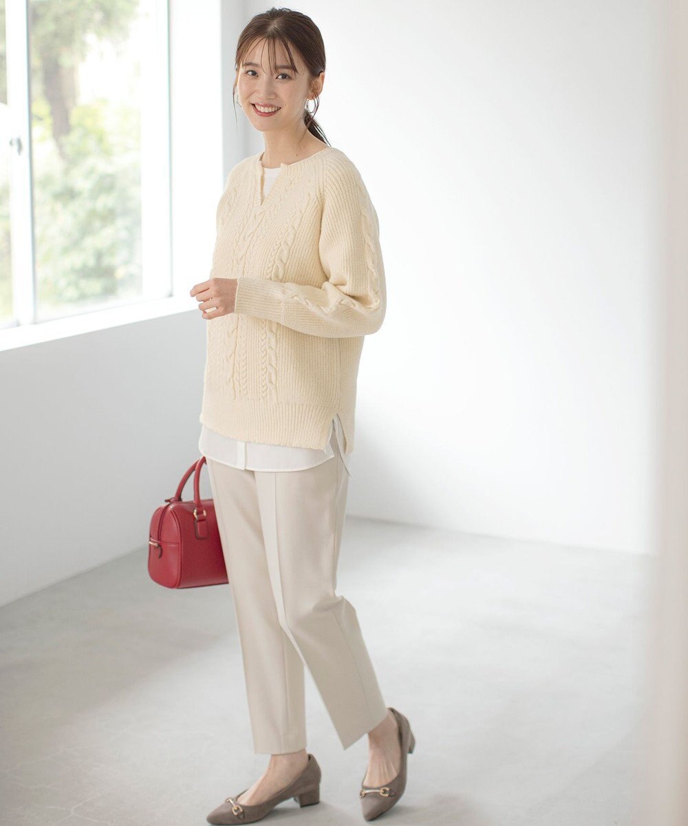 ANY SIS 【洗える】シャツコンビレイヤード カットソー 