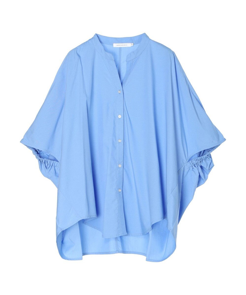 AMERICAN HOLIC 接触冷感＋ＵＶカット　ギャザースリーブブラウス 