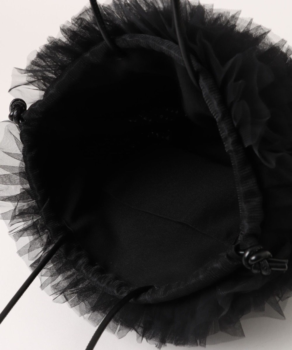 style code 【MERCURYDUO/マーキュリーデュオ】チュールフリル 雑材バケツ型ショルダーバッグ 