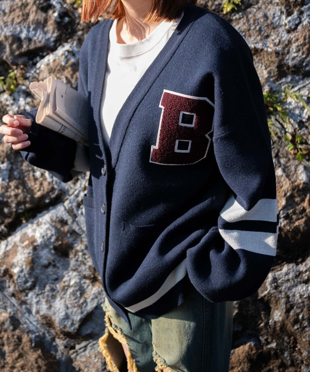 WEGO レタードカーディガン 