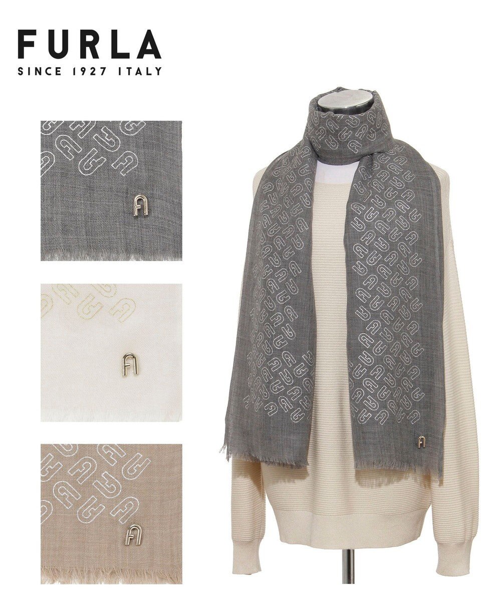 MOONBAT FURLA(フルラ）ウール アーチロゴストール 