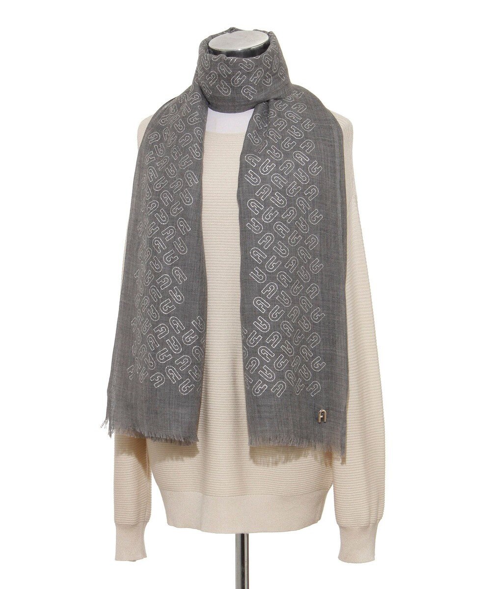 MOONBAT FURLA(フルラ）ウール アーチロゴストール 