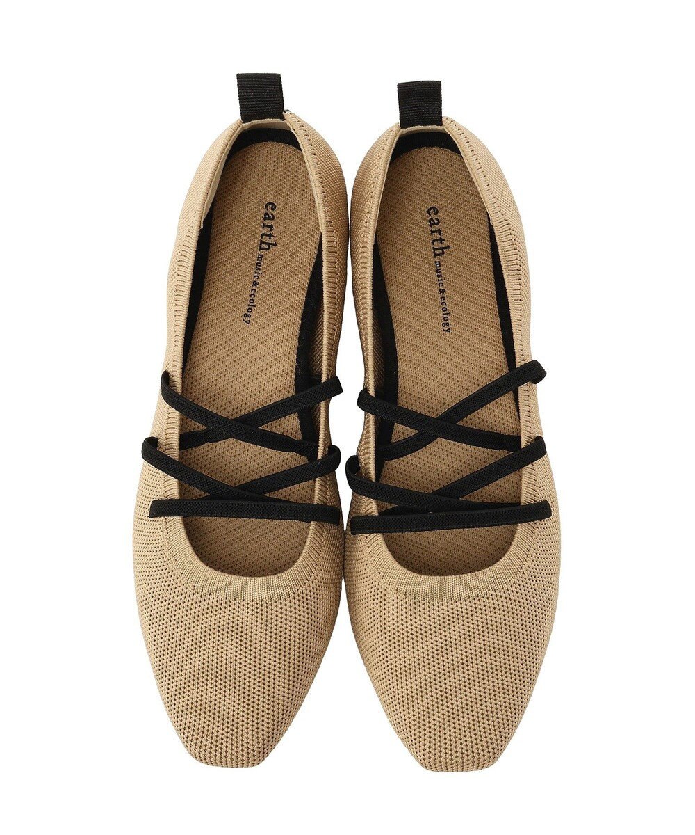 earth music&ecology レースアップニットバレーシューズ 