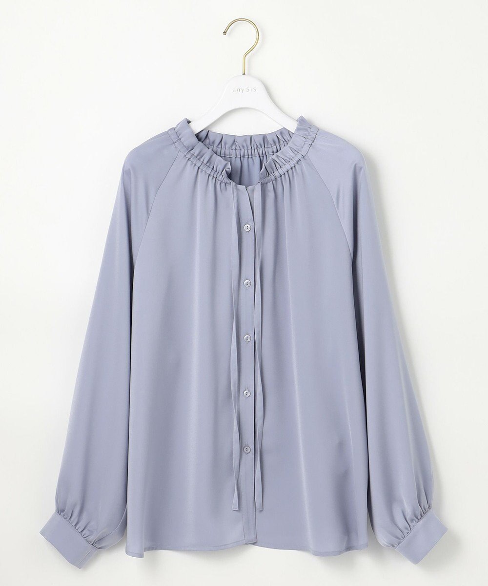 ANY SIS 【前後着用可能】ギャザーネック ブラウス 