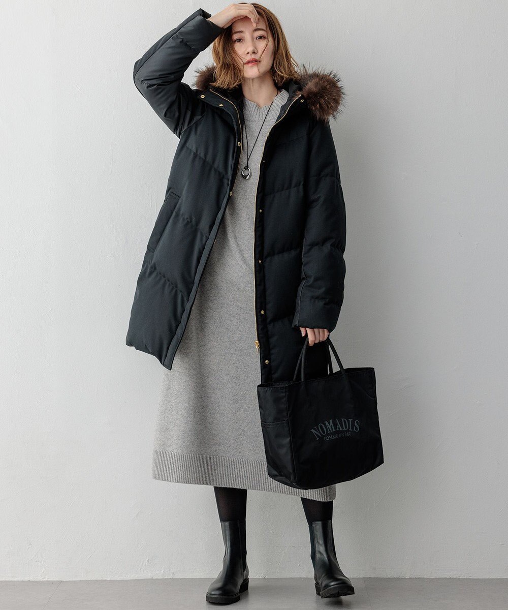 23区 S 【洗える】カシミヤブレンド ニットワンピース 