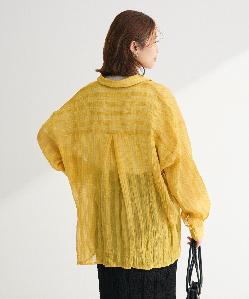 Green Parks シアーワッシャーロングスリーブシャツ 