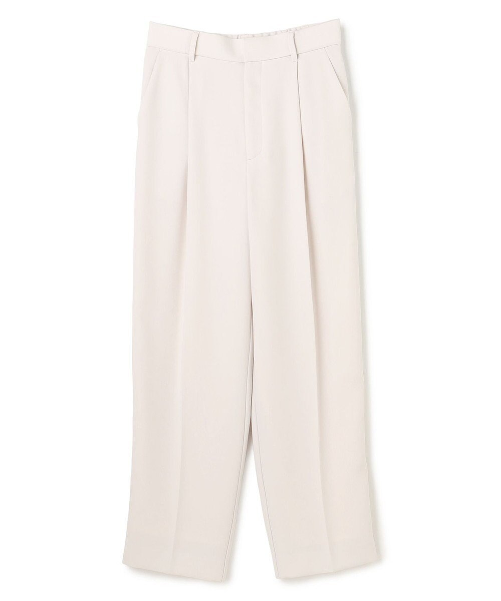 UNFILO 【ウエストゴム】ドライダブルクロス タックテーパードパンツ 