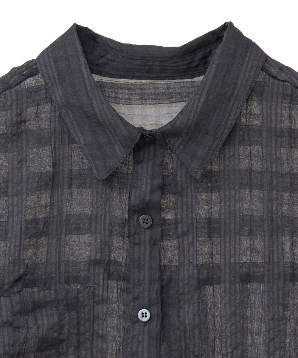 Green Parks シアーワッシャーロングスリーブシャツ 