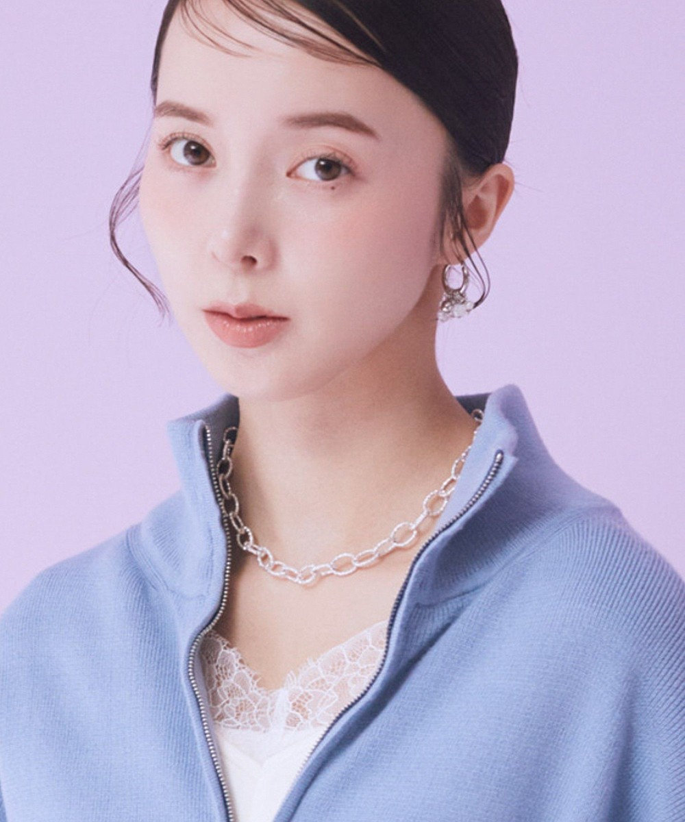 earth music&ecology ジグザグチェーンマンテルネックレス 