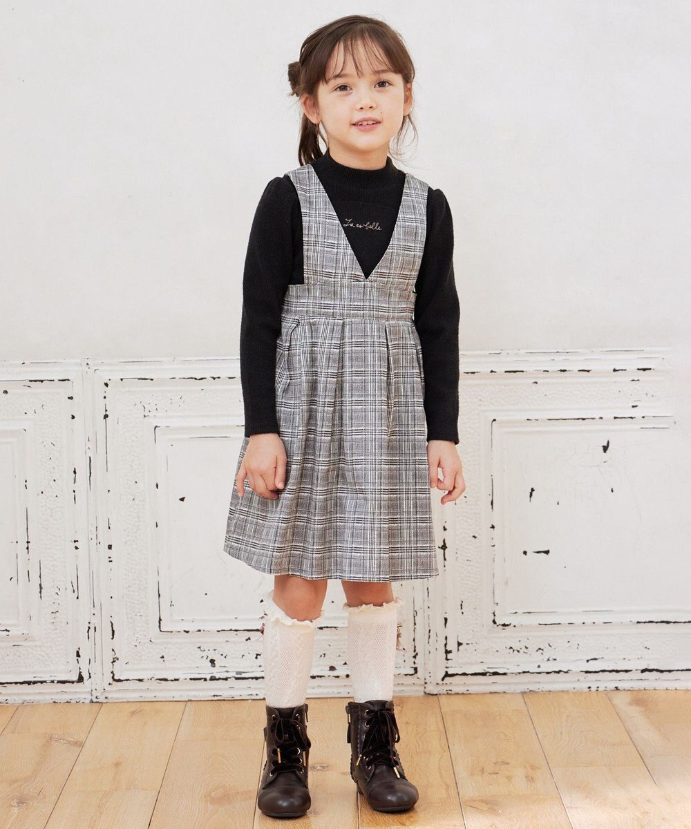 ANY KIDS ドッキングチェックワンピース 