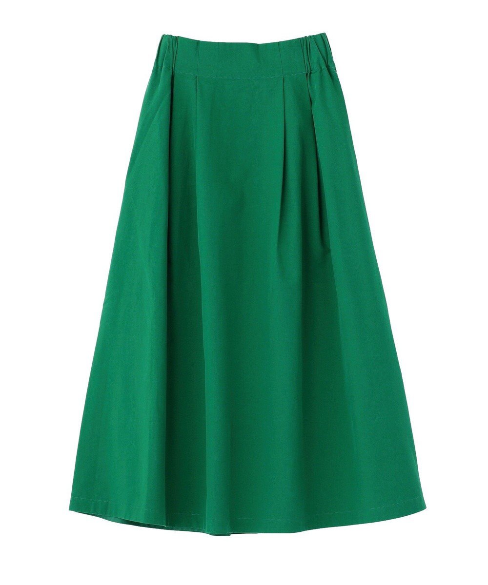 Green Parks 綿混やわらかタッチタックスカート 