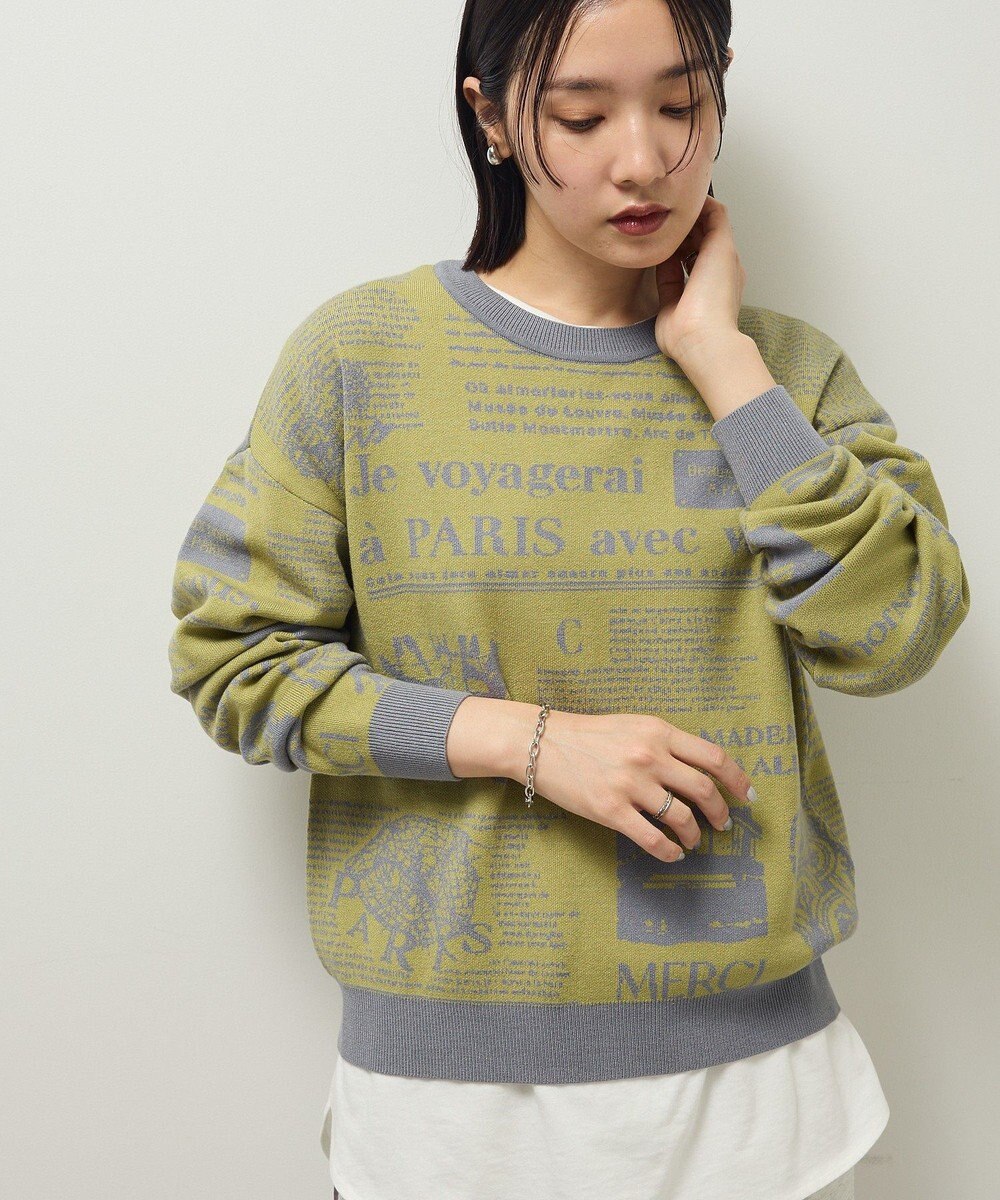 Green Parks ・ｆｕｒｒｙ　ｒａｔｅ　ジャカードニットプルオーバ 