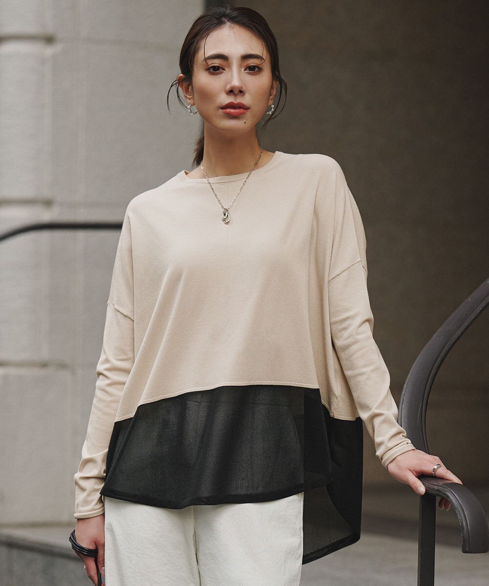 ICB ヴィスコースワイド シアーコンビプルオーバー 