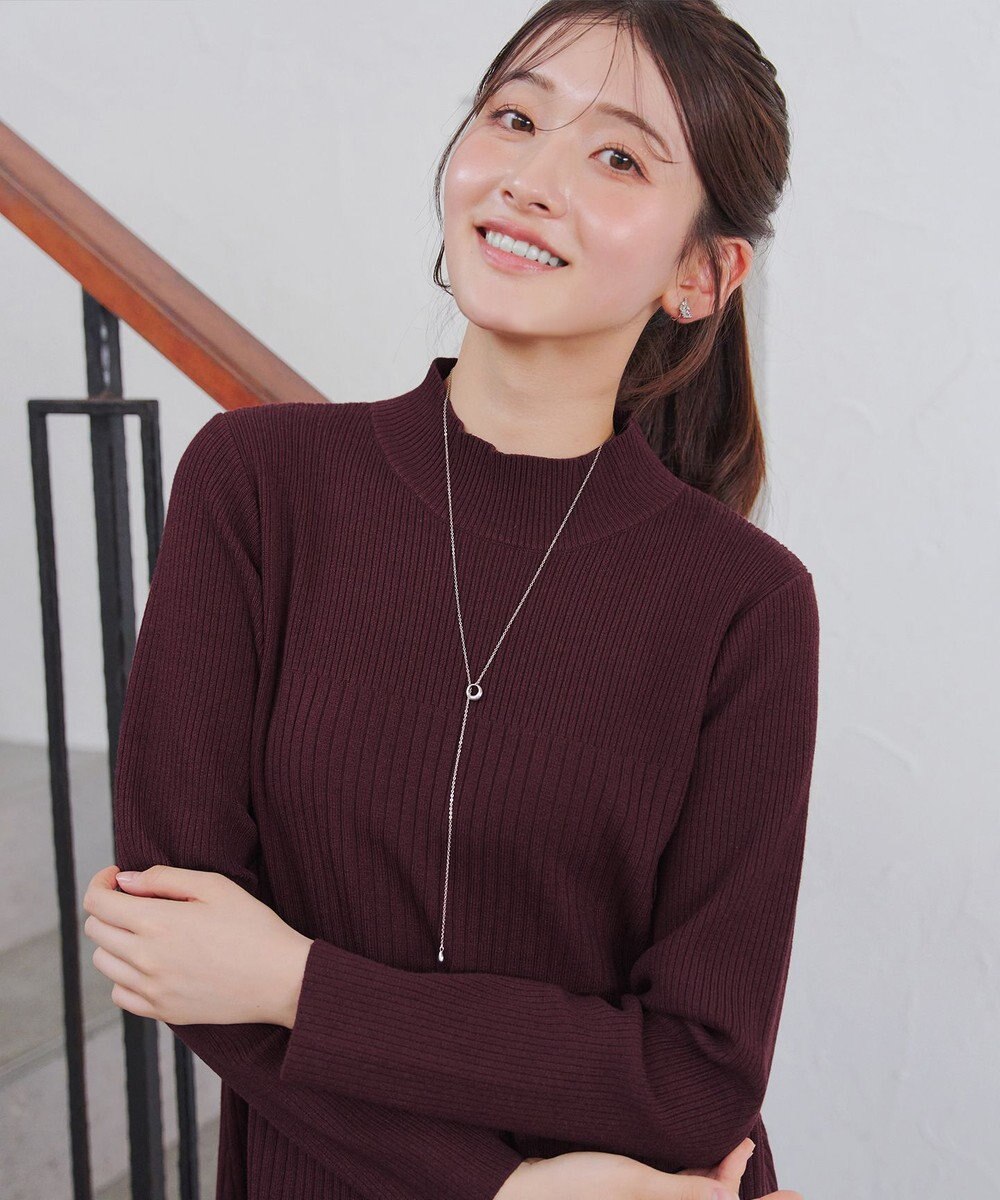 Tiaclasse 【安田美沙子さん着用・新色・XSサイズ追加】リブ切替ニットワンピース 